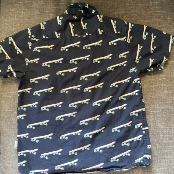 Sunrise Kingdom Kids Skateboard Button Down Navy Size Small/8 - Picture 5 of 8